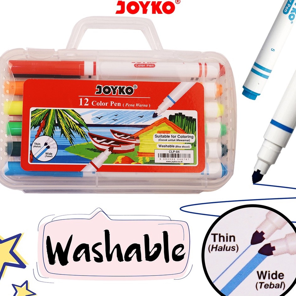 

Joyko Color Pen 12warna CLP 4 PER SET