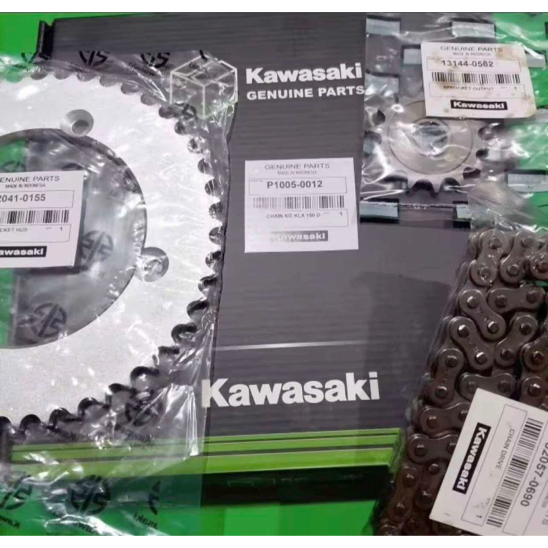 GIRSET GEAR SET KOMPLIT KLX 150 KLX150 S L G RANTAI GIR DEPAN BELAKANG KAWASAKI