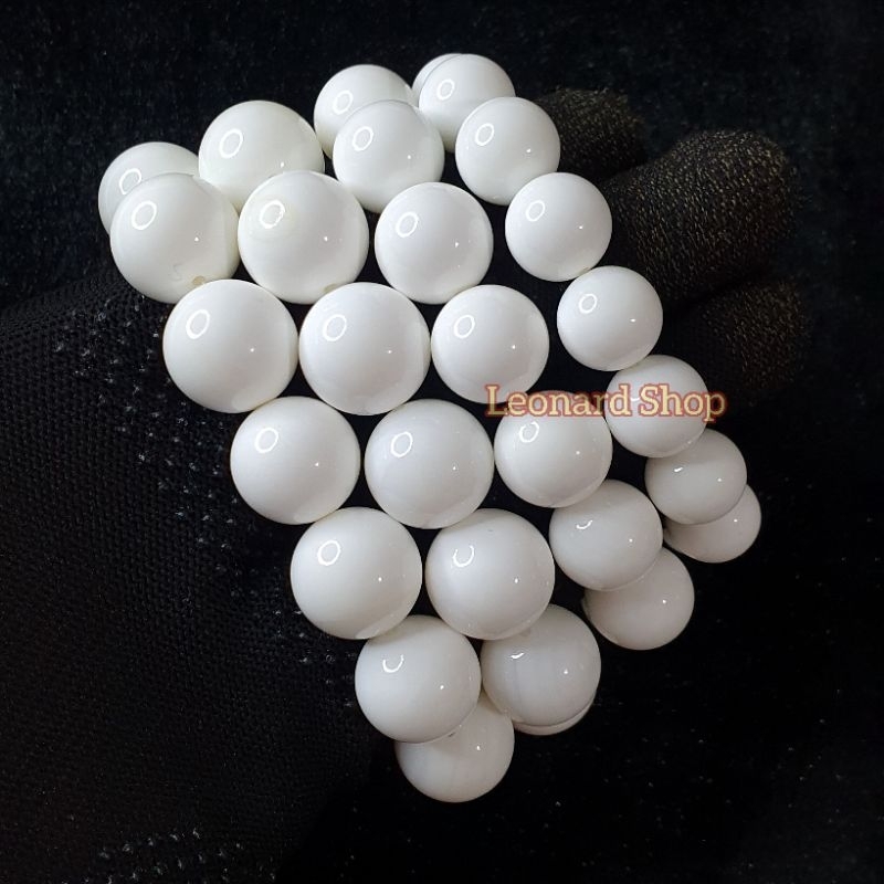 TASBIH GELANG KULIT KERANG ASLI 100% PUTIH MUTIARA BAHAN SUPER BERKUALITAS NATURAL ALAMI BEI KE  AKS