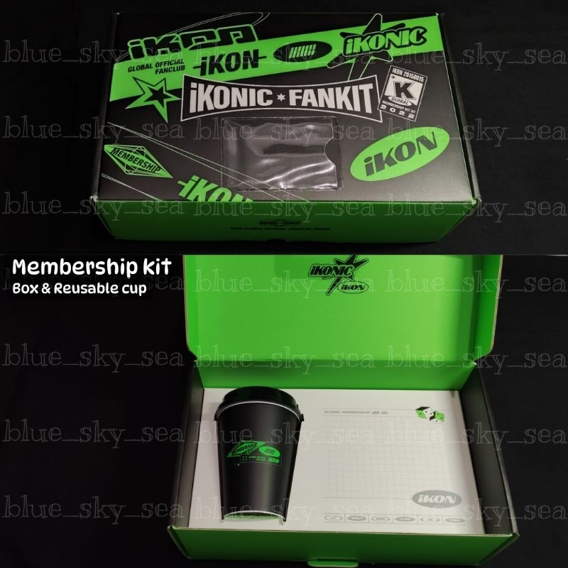 [READY] OFFICIAL iKON iKONIC Membership kit fan kit fankit 2022 Box Reusable Cup Jay Jinhwan Bobby S