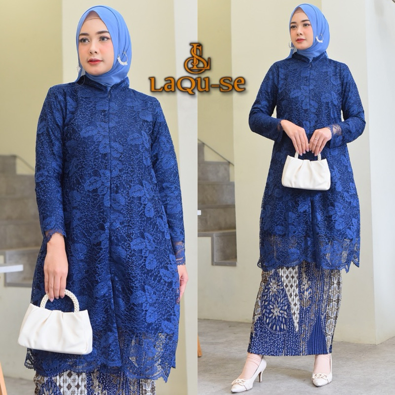 Set Kebaya Tunik Brukat Stelan Kebaya Brukat Model Tunik Outfit Kondangan Kebaya Brukat Busui Kebaya