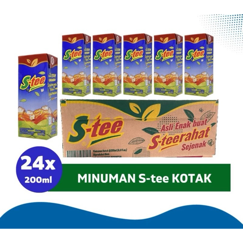 

S-Tee Minuman Teh Kotak 200ml 1 Dus Isi 24 Pcs