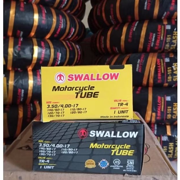 Ban Dalam SWALLOW 350/400-17 Untuk Ban Motor Ukuran (400-17, 110/80-17, 120/70-17, 120/80-17, 130/70