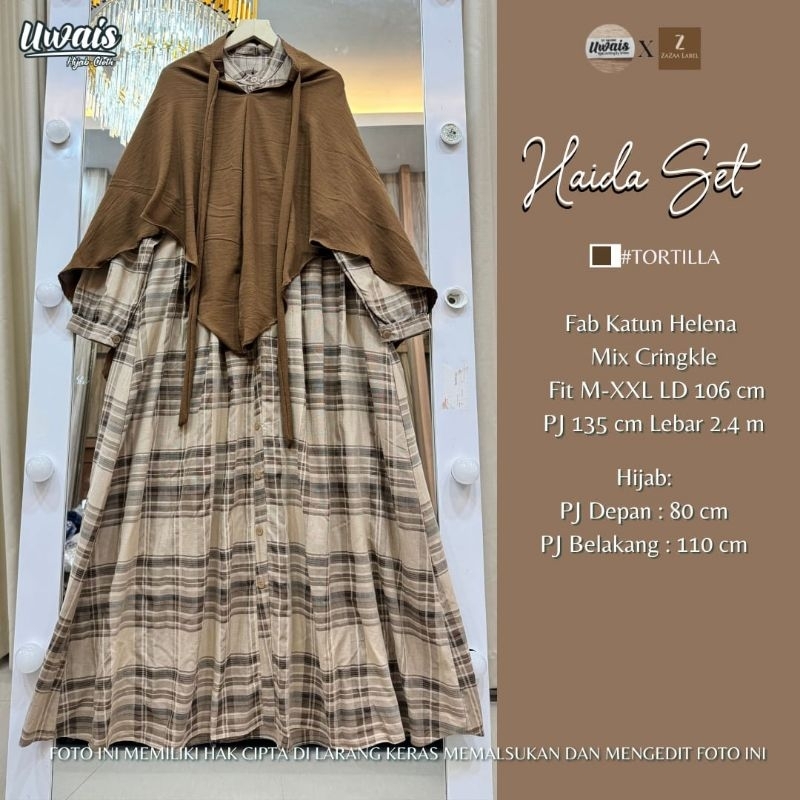 Haida setelan dewasa terlaris bestseller original by uwais