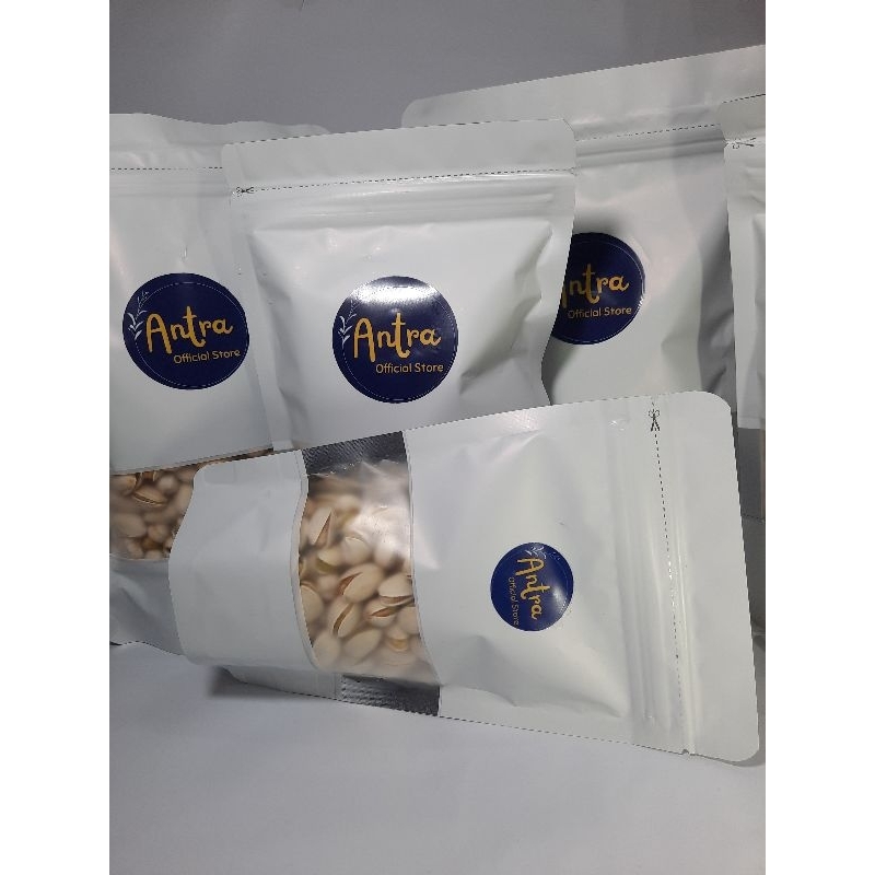 

Kacang Pistachio/ pistachio dalam kemasan ziplock/pistachio salted roasted dalam standing pouch alumunium foil ziplock