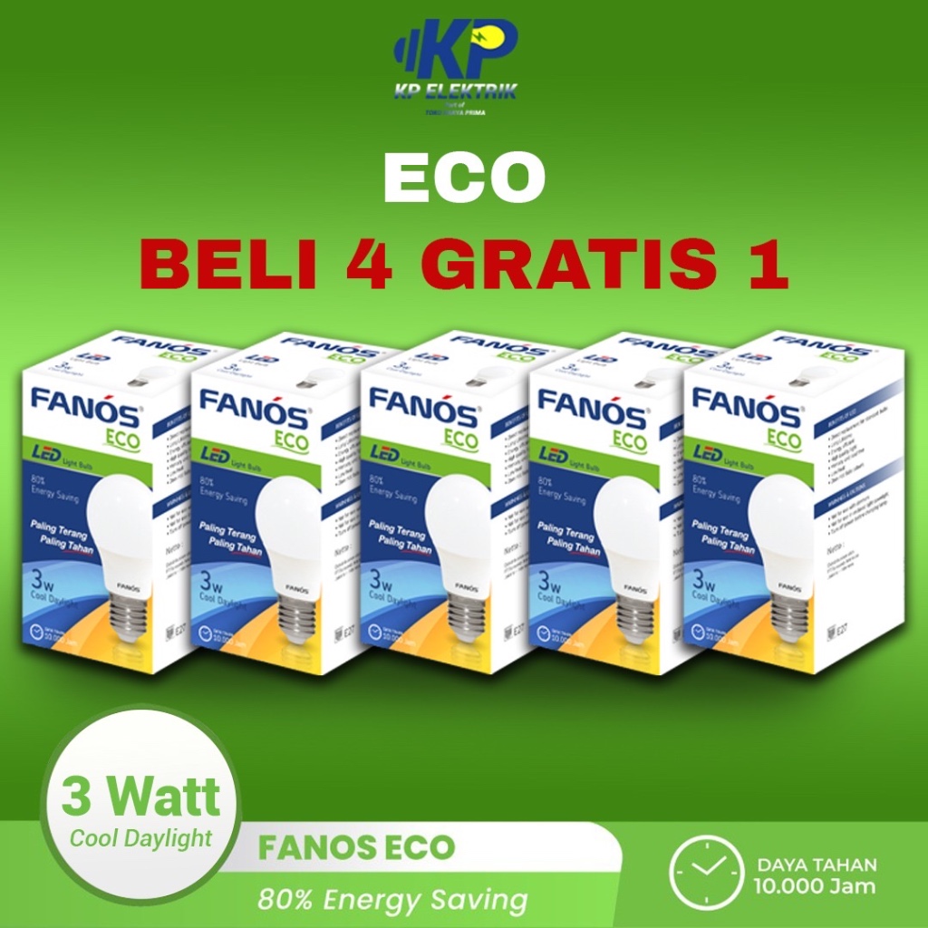 Lampu Fanos Eco 3 watt (PROMO HEMAT)
