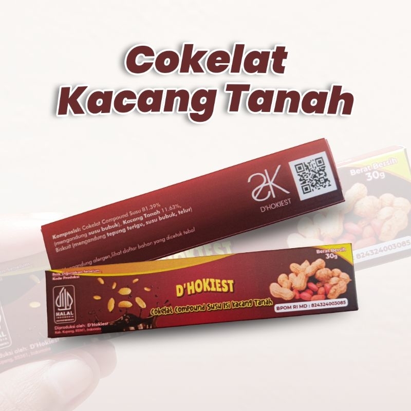 

Cokelat Kacang Tanah Dhokiest Premium Khas NTT 30 Gram