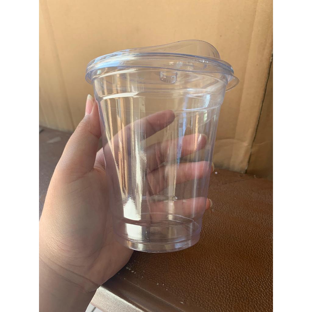 

2Xbtygneal Sakha Snack ) Gelas Plastik Pet Dengan Strawless Lid (Ukuran 12/14 Oz 420 Ml) Kemasan