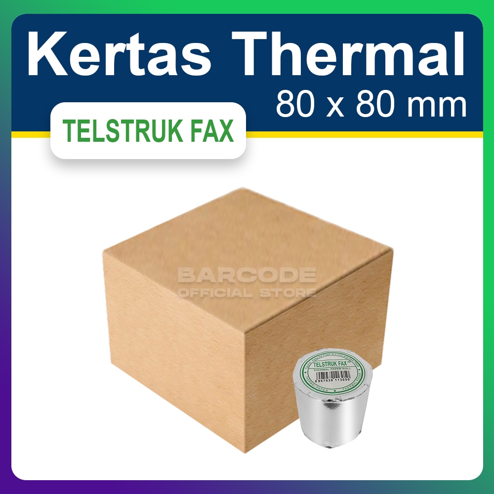 

Kertas Thermal Telstruk 80x80mm 80x80 Struk Kasir 80 x 80 mm 1 Dus 50 Roll