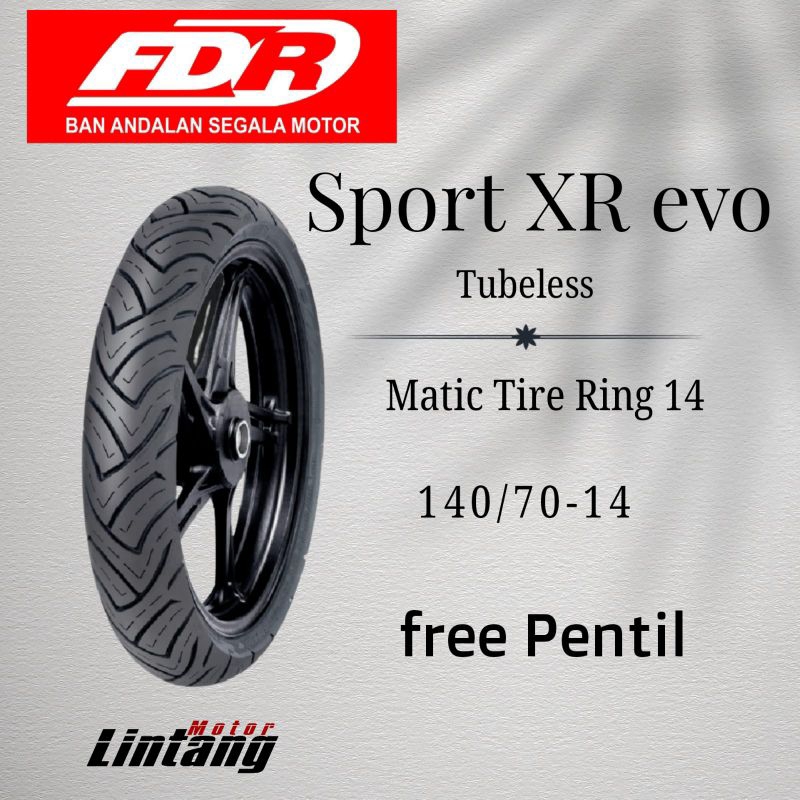 Ban motor metik aerox ring 14 FDR sport XR Evo Tubeless 140/70-14 Ban FDR evo