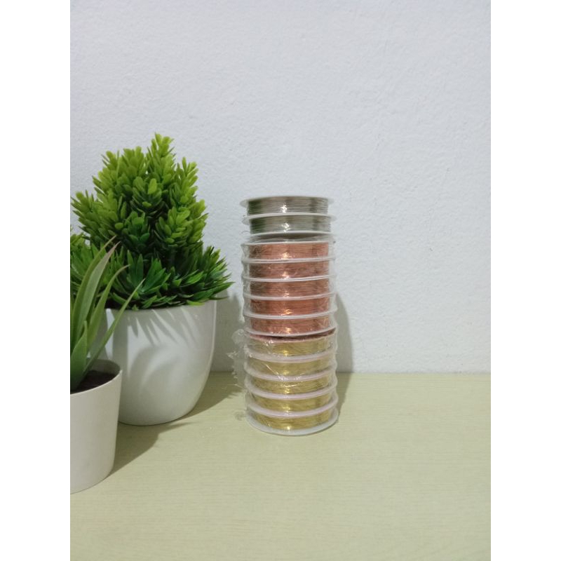 KAWAT BROSS/KAWAT TEMBAGA/KAWAT KERAJINAN/KAWAT WARNA/KAWAT 0,3mm/KAWAT TEMBAGA/KAWAT ROSE GOLD/KAWA