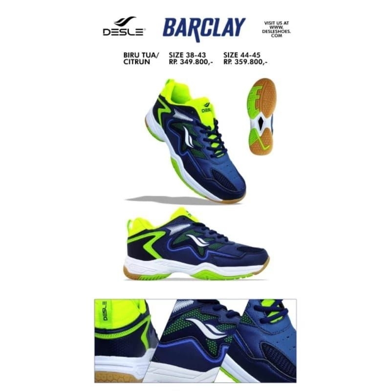 Sepatu Badminton Desle Barclay  Original