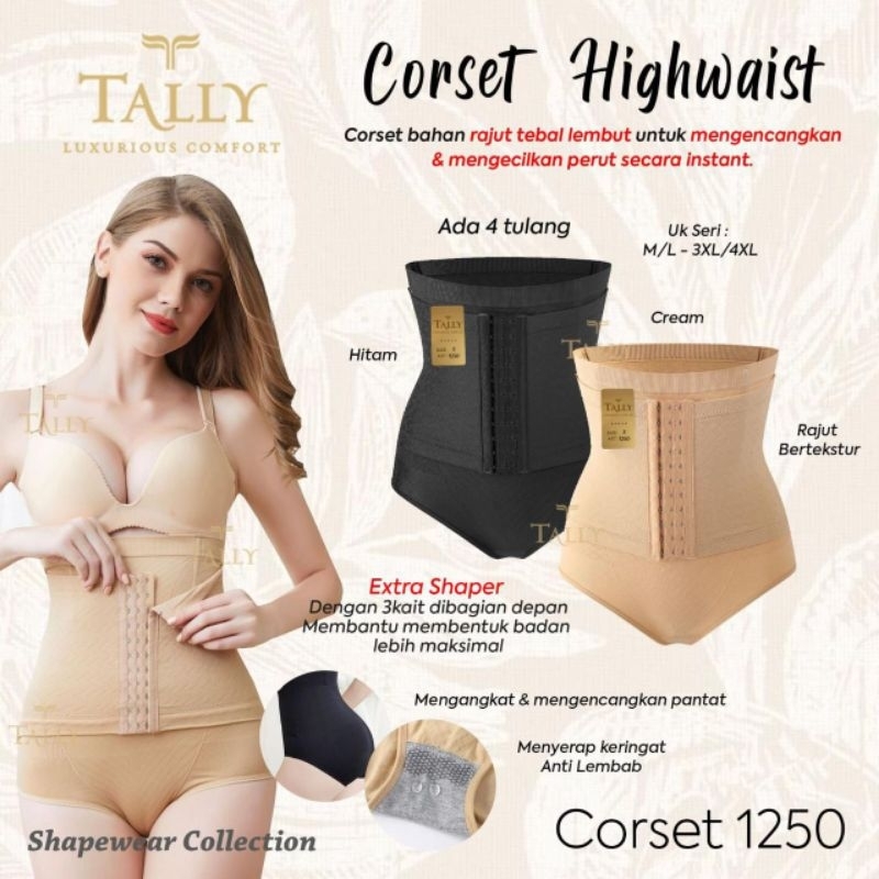 Tally Corset 1250 & 1251 | Corset Celana Dalam | Extra Shapping