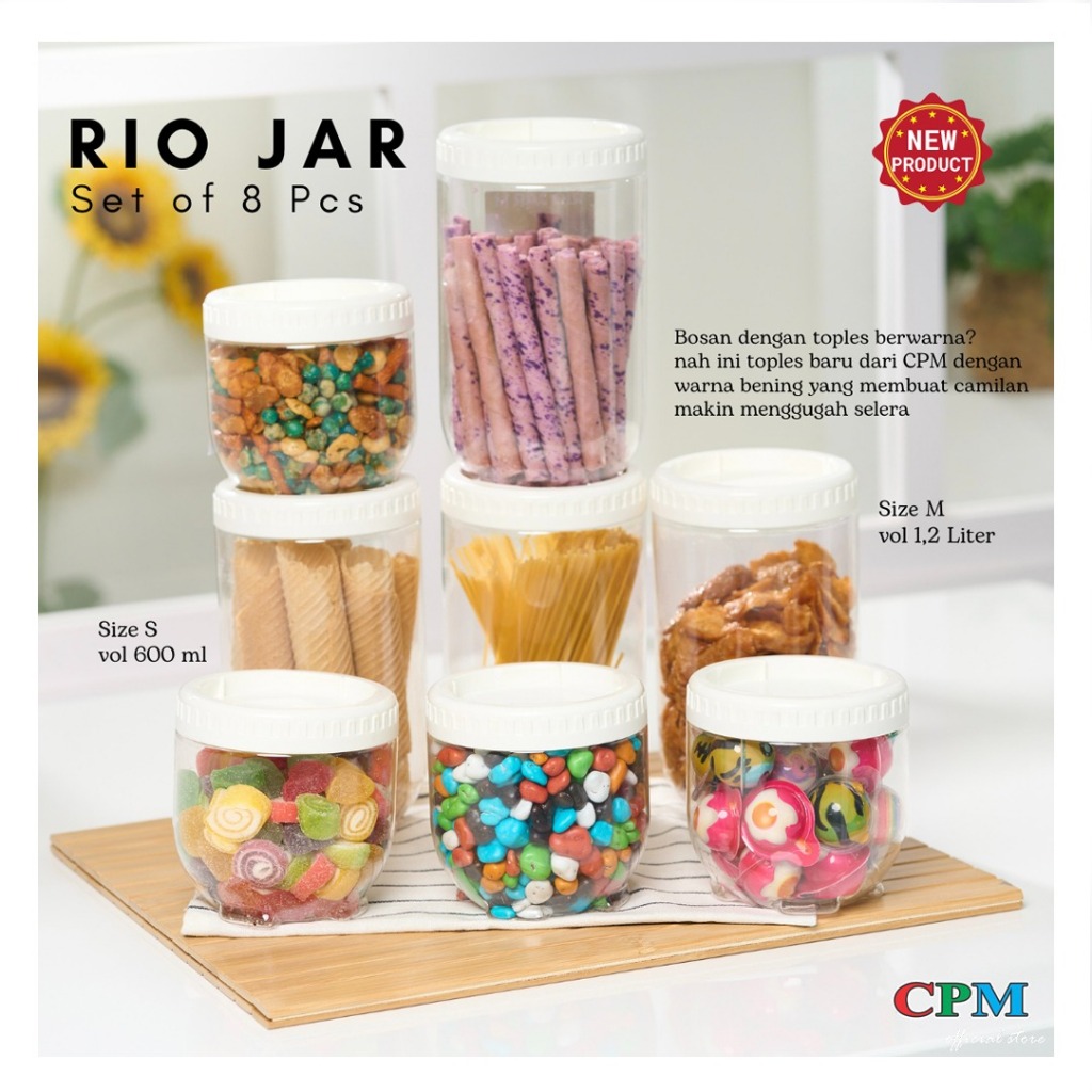 Cpm paket komplit toples rio 8 in 1 ( S 4 DAN M 4 )