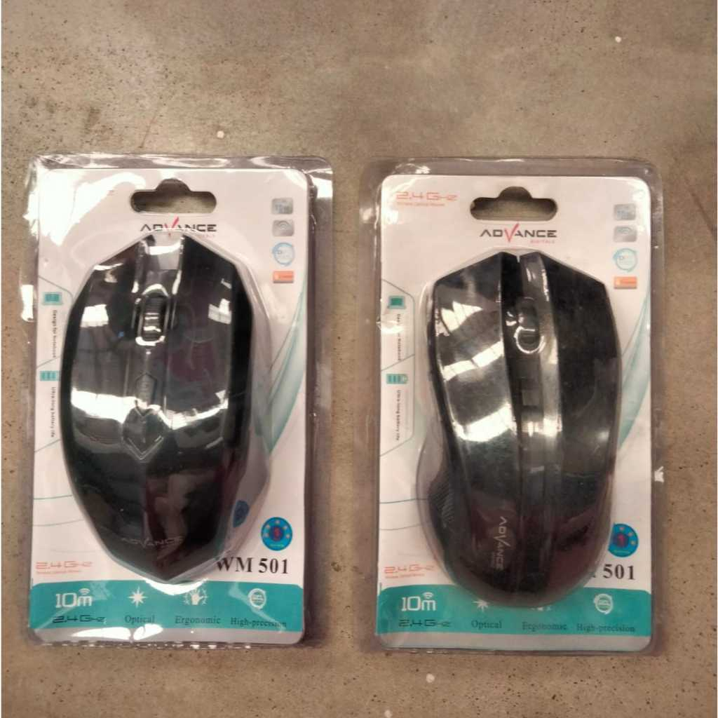 Mouse Komputer / Mouse Laptop / Mouse tanpa kabel/ Mouse Wireless Advance WM501