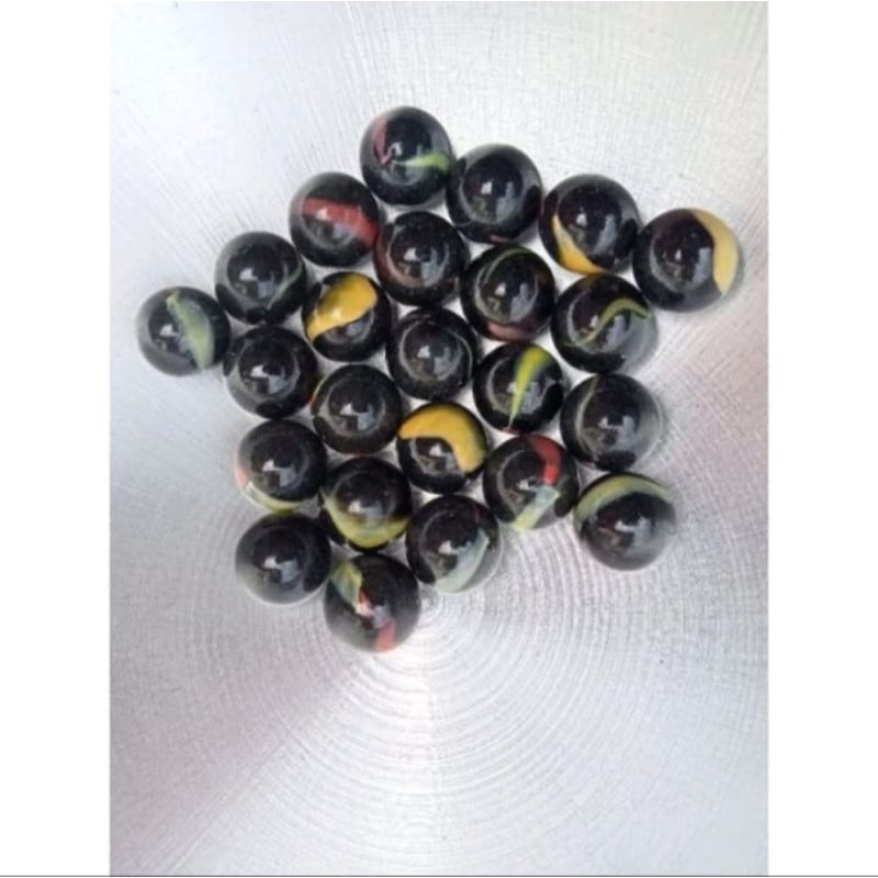 Kelereng/Gundu Hitam Polet 50pcs
