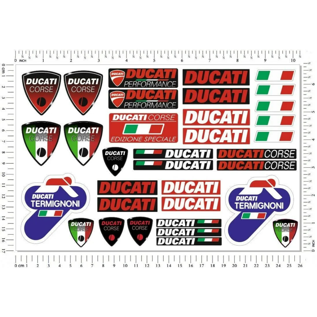 STICKER STIKER HELM DUCATI CORSE PRINT UV HIGH QUALITY
