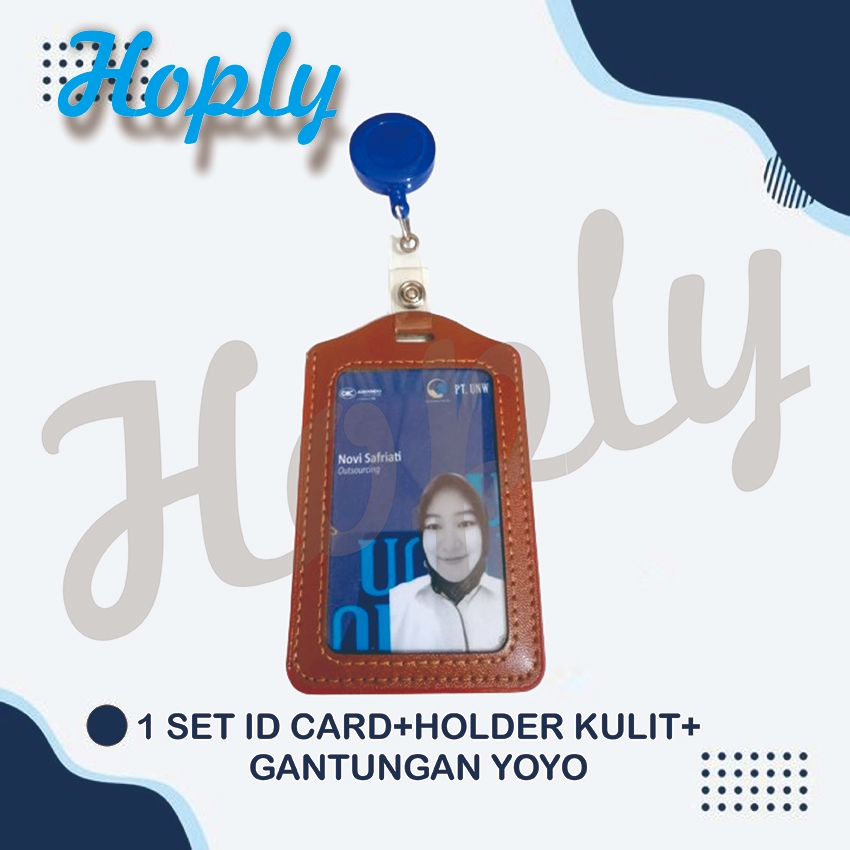 

SET ID CARD+HOLDER KULIT+GANTUNGAN YOYO ID CARD