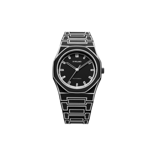 Jam Tangan D1 Milano Polycarbon Black Sketch 40.5mm D1-PCBJ33
