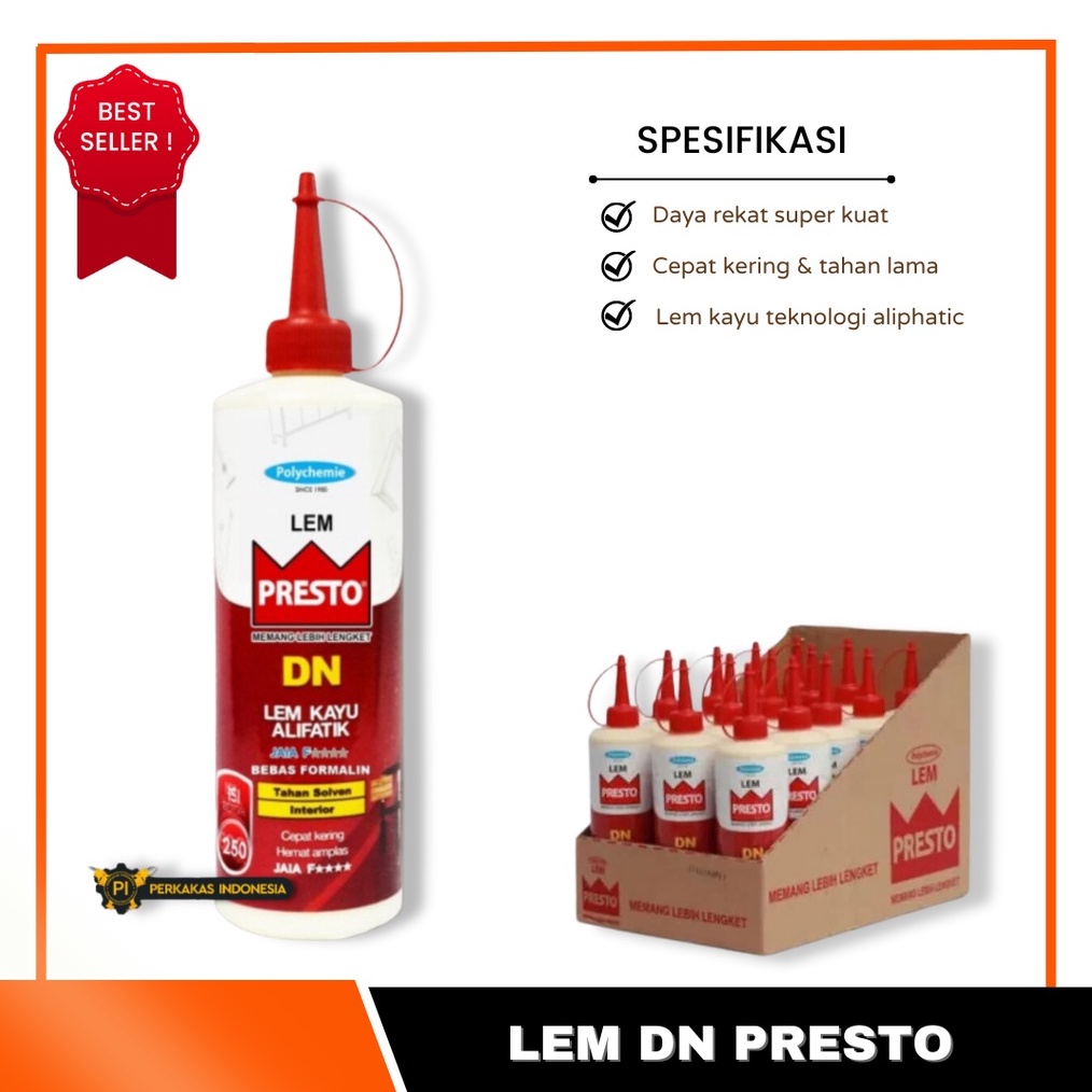 

KODE K1T Lem Kayu Putih PRESTO DN 6 Gram Lem Kayu Hpl Putih PRESTO DN6 Gram Lem Presto DN Lem Kayu Interior PRESTO DN 6Gr Lem Multiplek Mebel Furniture Kuat Rekat Tukang Kayu