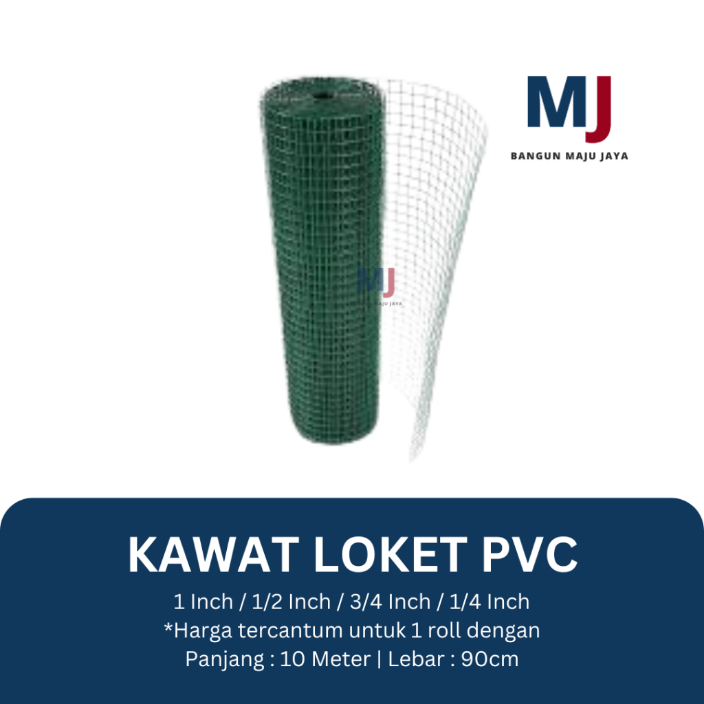 Kawat Loket PVC/Kawat Loket/Kawat Ayam | 1Inch | 3/4Inch | 1/2Inch | 1/4Inch/Kawat Anti Karat