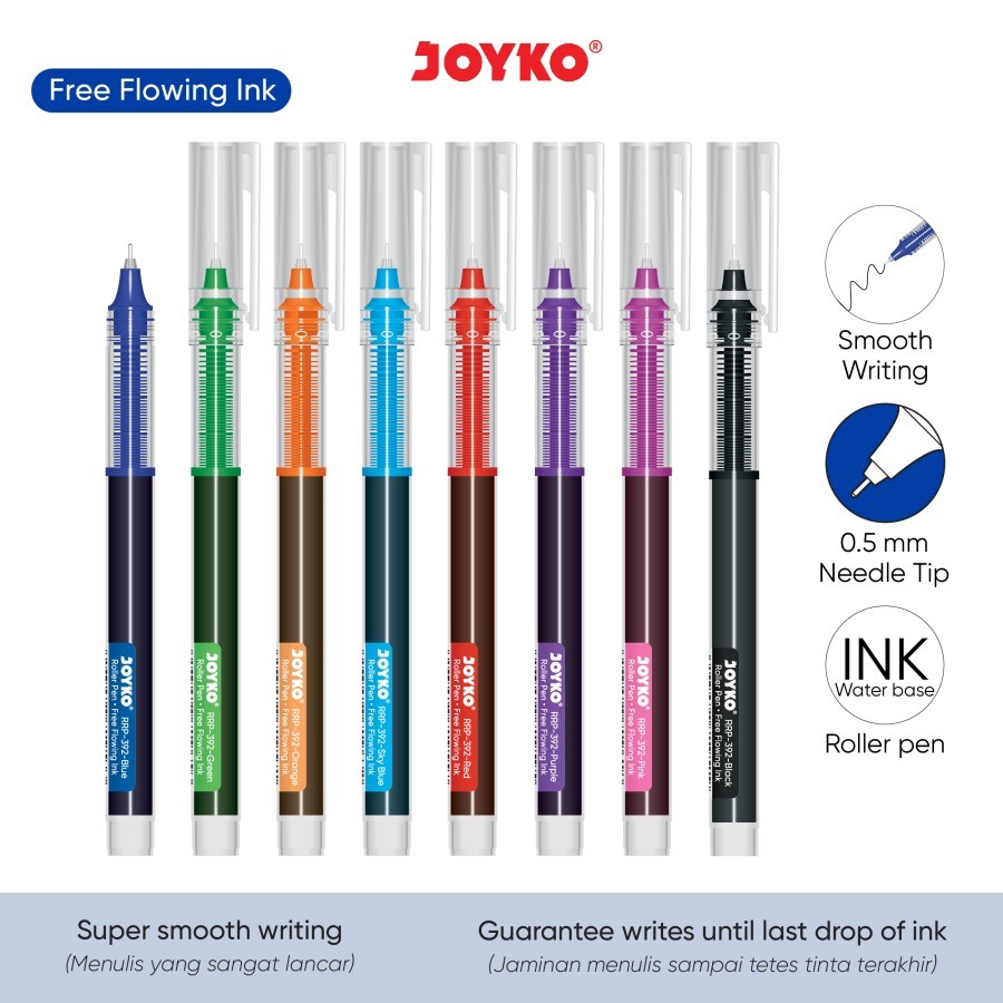 

Joyko Roller Pen Gel RRP-392 Free Flowing Ink 0.5 mm