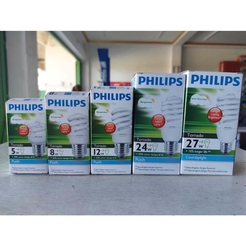 Philips Lampu Tornado/ Philips Tornado Energy saver/ lampu Philips/ lampu putih murah