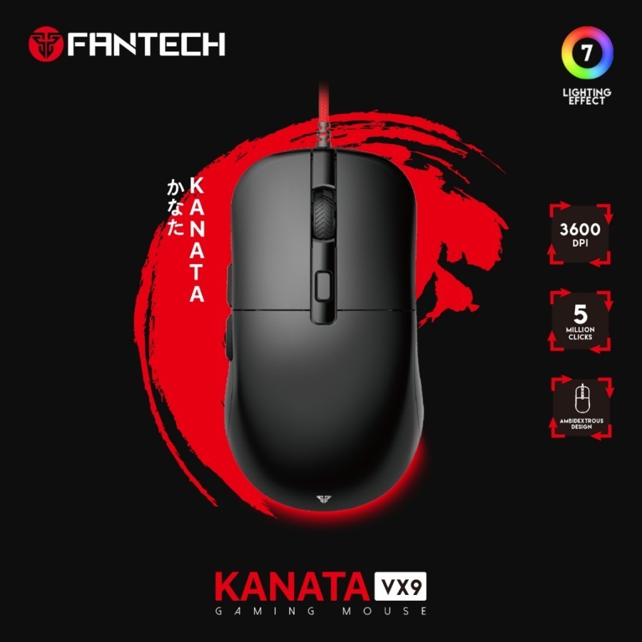 FANTECH KANATA Mouse Gaming Wireless RGB Macro VX9
