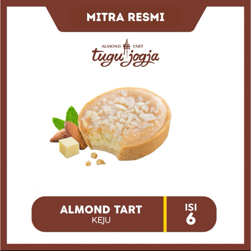 

Almond Tart Tugu Jogja Keju - 6 pcs