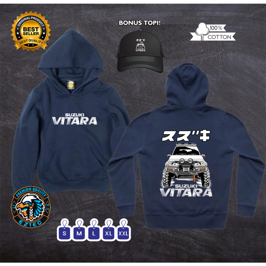HOODIE SWEATSHIRT SABLON DESAIN SUZUKI VITARA KEREN SABLON DESAIN OTOMOTIF FREE TOPI