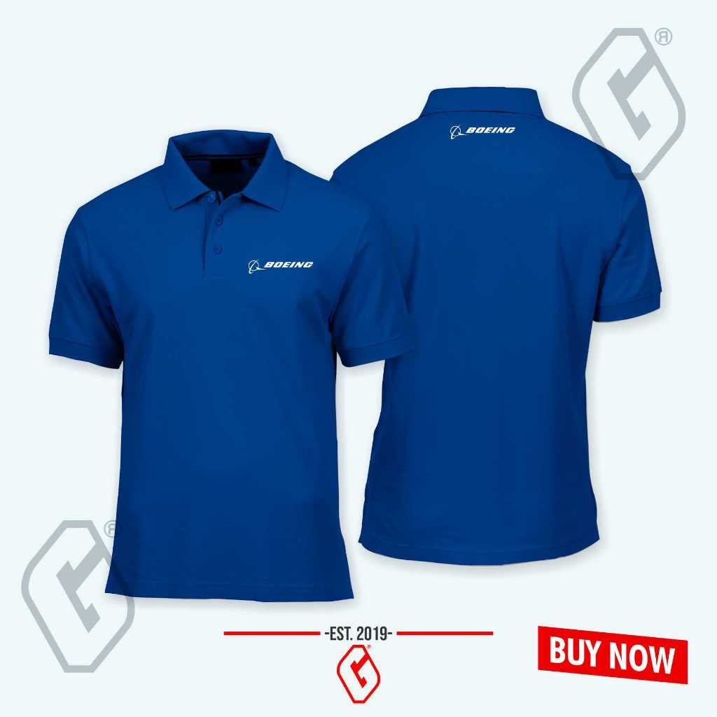 polo shirt boeing premium / kaos kerah pesawat boeing premium