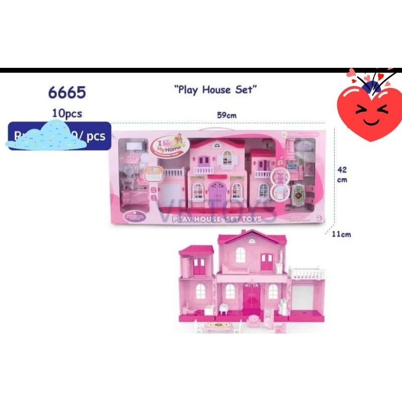 DIJAMIN ORI play house set rumah boneka my dream house rumah rumahan