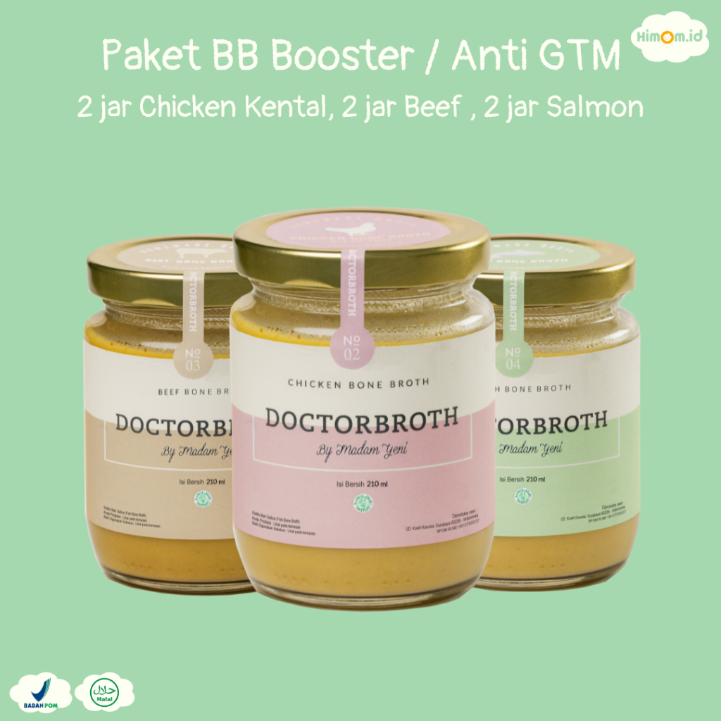 

Paket BB Booster & Anti GTM komplit 6 Jar Doctor Broth - Bone Broth