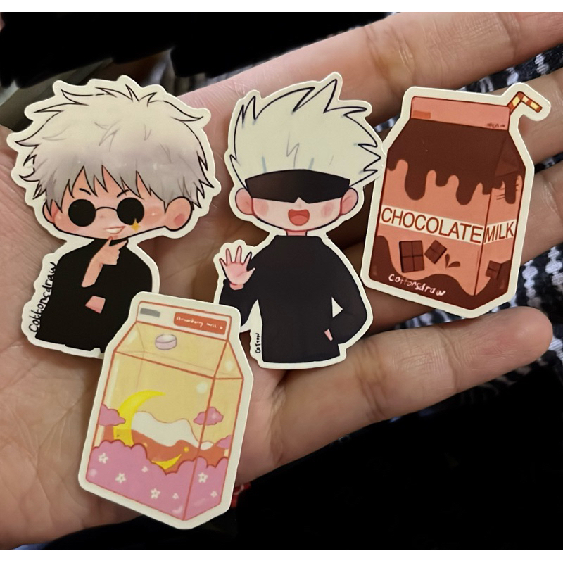 

Stiker Anime FanArt Gojo dan Milkbox 1 Set