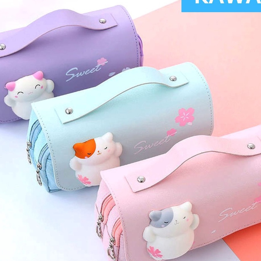 

FG2 KAWA Kotak Pensil Squishy Lucu Kain Pencil Case Aesthetic Multifungsi