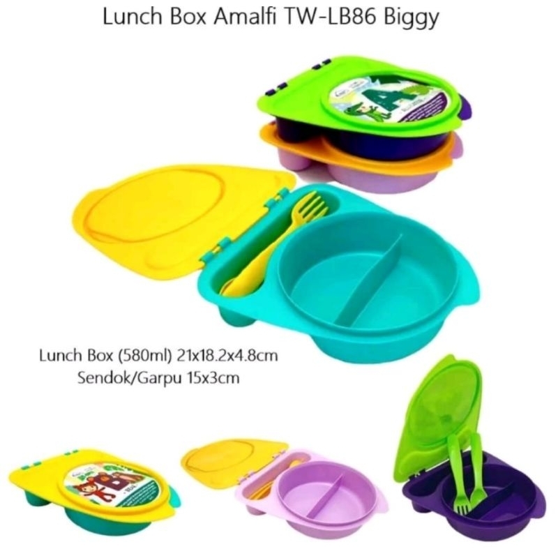 Tepak makan amalfi/tepak makan anak/tepak makan plastik