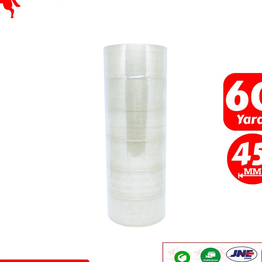 

Flash Sale Lakban OPP Tape Lakban Bening KSATRIA Tape 6 Yard 1 Slop