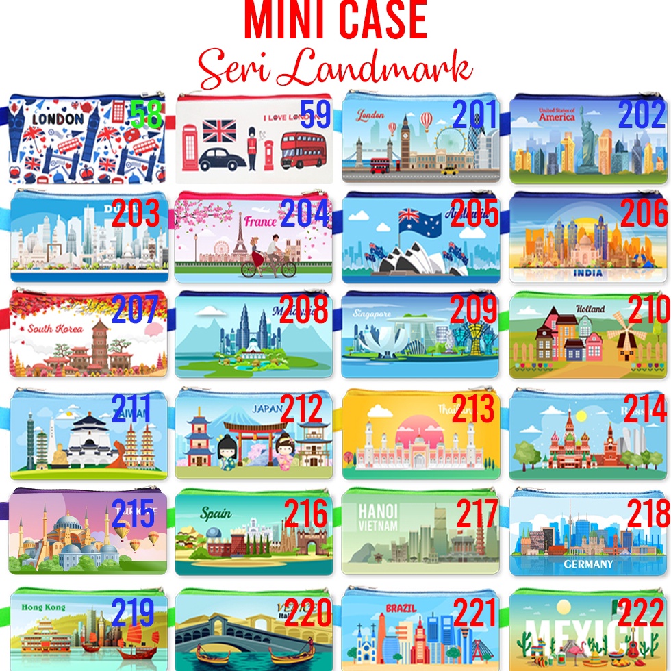 

PRODUCT TERKECE Mini Case Landmark Berbagai Negara Dompet Tempat Pensil Souvenir Suvenir Oleh Oleh