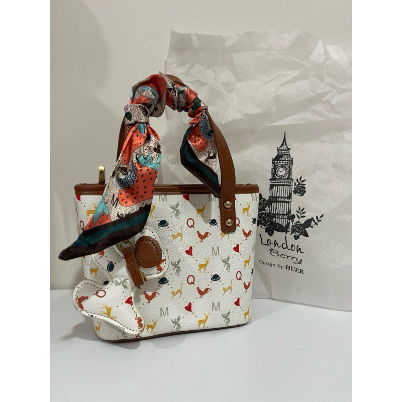 [ORIGINAL] LONDON BERRY BY HUER - MEFFA PATTERN BAG