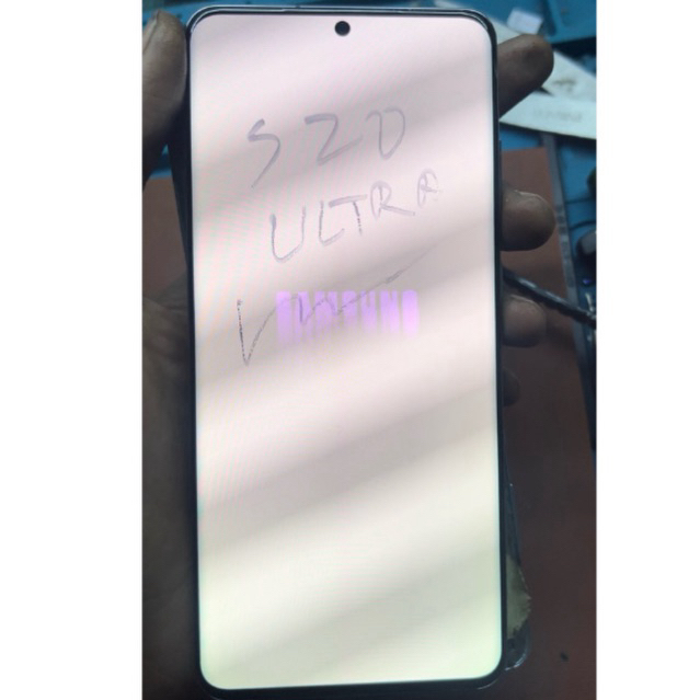 servis lcd greenscreen samsung s20 & s20 plus & s20 ultra