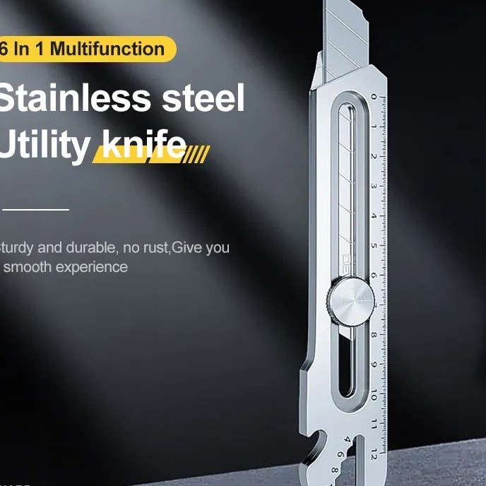 

KP8 Cutter pisau 18mm multifungsi baja cutter besi stainless besar 1pc pisau set cutter pisau pemotong kertas