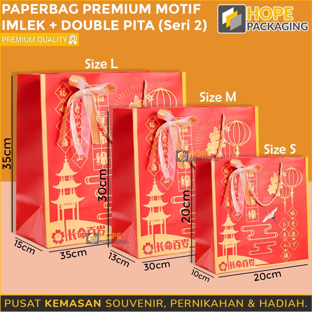 

PROMO MENARIK Paperbag Premium Motif Imlek Double Pita SERI 2 Tas Jinjing Edisi Imlek Paper Bag Souvenir Kado