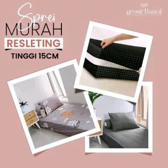 Sprei Resleting Aesthetic ukuran 90x200x15 100x200x15 120x200x15 140x200x15 160x200x15 180x200x15