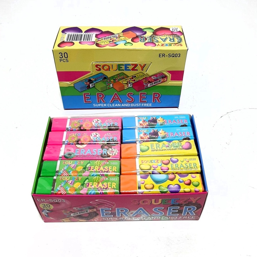 

FG2 Harga Grosir 1kotak3pcs Penghapus Eraser Besar ERSQ3 6X15X15cm