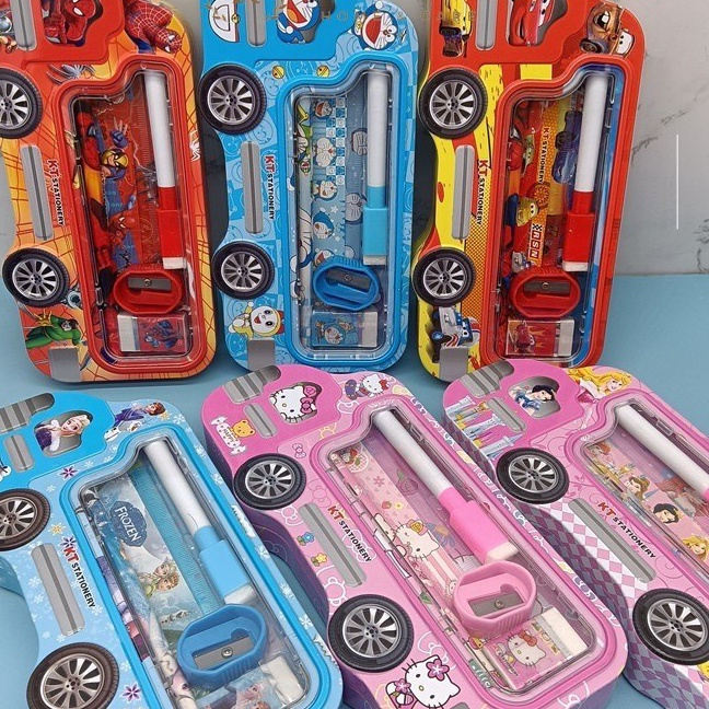 

Flash Sale Kotak Pensil Kaleng mobil ada isi Pensil Case Karakter Lucu