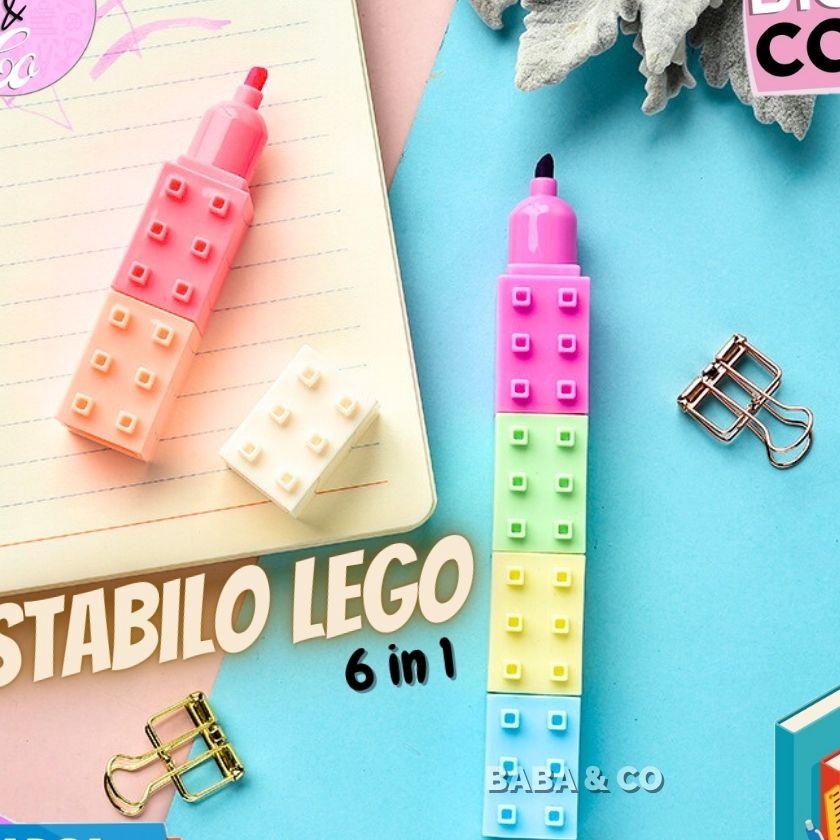 

Cashback HIGHLIGHTER LUCU UNIK MURAH HIGHLIGHTER LEGO LUCU UNIK 1 SET 6pcs STABILO LEGO UNIK STABILO PUZZLE