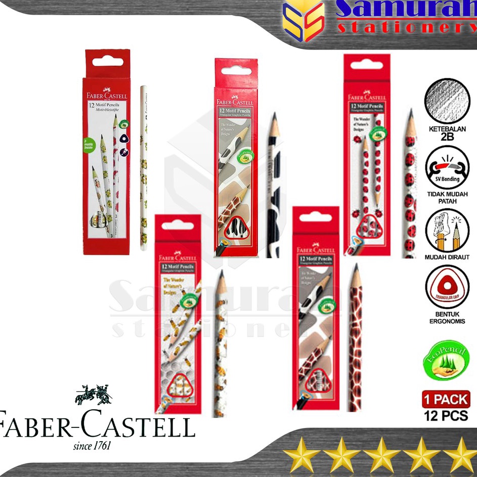 

Stock Banyak Pensil Kayu FaberCastell 2B Motif Triangular Faber Castell Segitiga