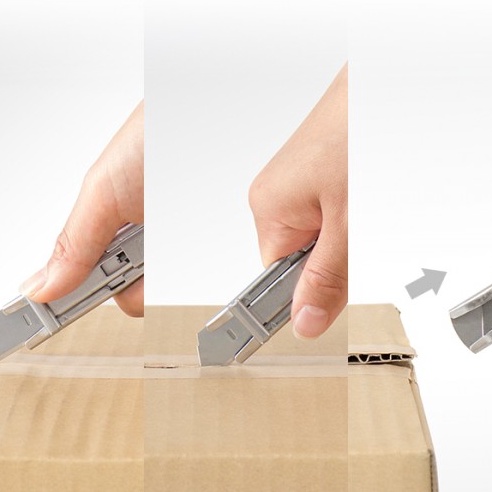 

Unggul OLFA Pisau Cutter SK12 All Stainless Steel Safety knife SK12