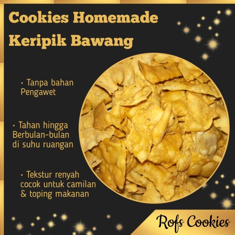 

Keripik Bawang 500 gram | Kue Kering Homemade