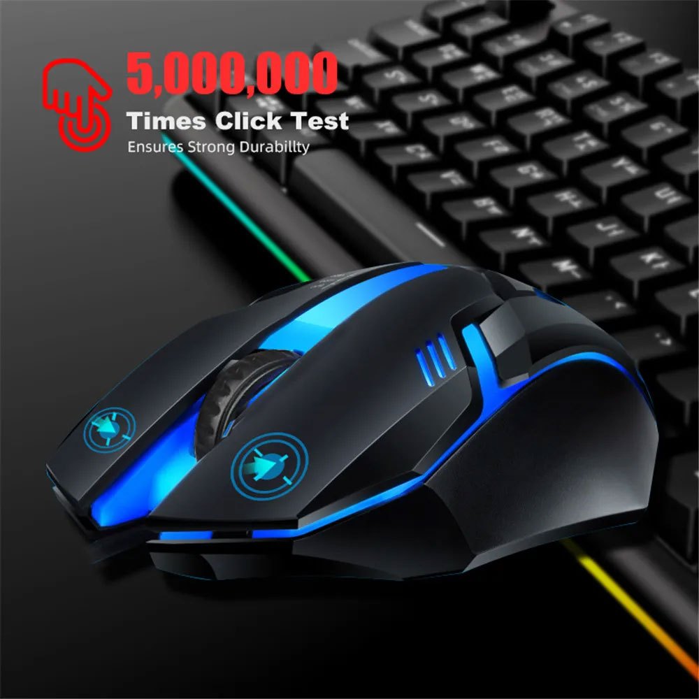 Mouse Gaming LED RGB 1200 DPI Mouse Kabel Gaming